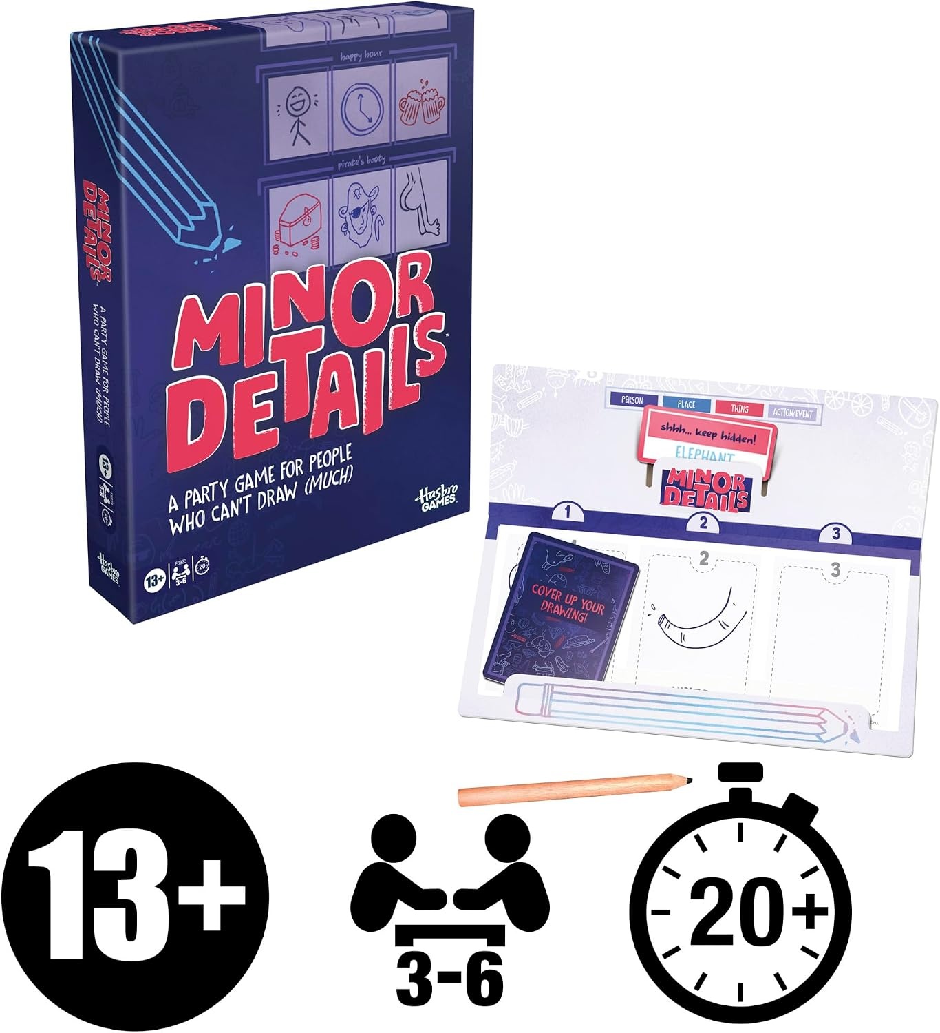 image:imageMinor Details Board Game A Party Game for People Who Cant Draw Much Ages 13 36 Players 20 Mins Fun Drawing Games for Adults and Teens