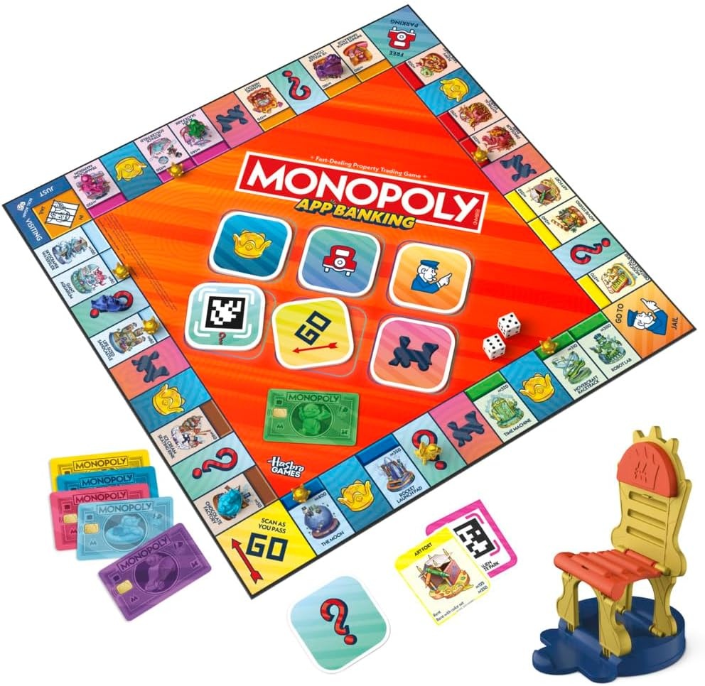 image:imageMonopoly App Banking Board Game AppEnabled Game Links to Smart Devices Ages 8 2 to 6 Players 45 Mins Family Games for Kids