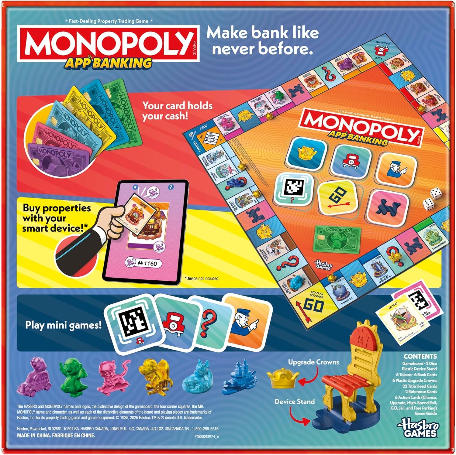 image:imageMonopoly App Banking Board Game AppEnabled Game Links to Smart Devices Ages 8 2 to 6 Players 45 Mins Family Games for Kids