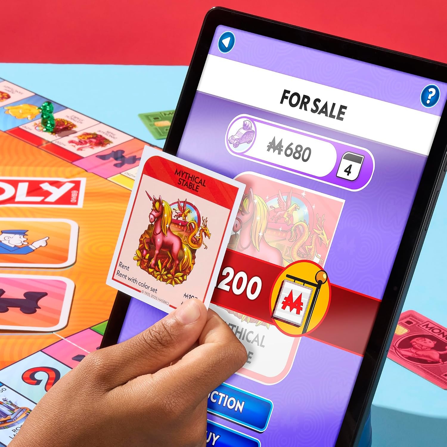 image:imageMonopoly App Banking Board Game AppEnabled Game Links to Smart Devices Ages 8 2 to 6 Players 45 Mins Family Games for Kids