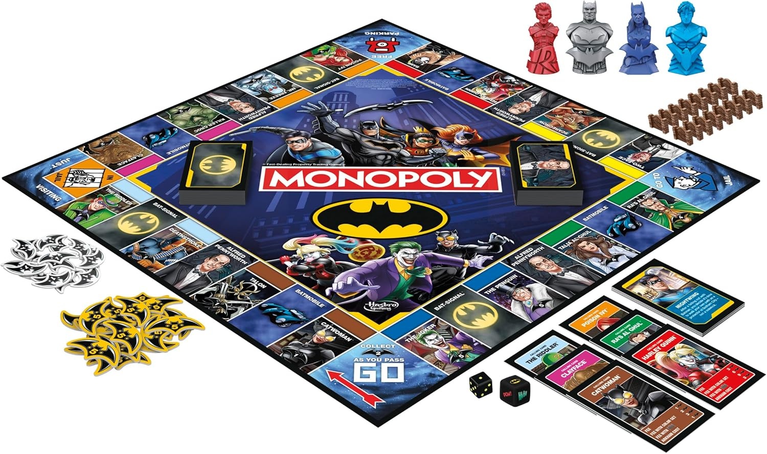 image:imageMonopoly Batman Edition Board Game Monopoly Game for Batman Fans Ages 8 and Up 2 to 4 Players Family Games Strategy Games for Kids and Adults Amazon Exclusive