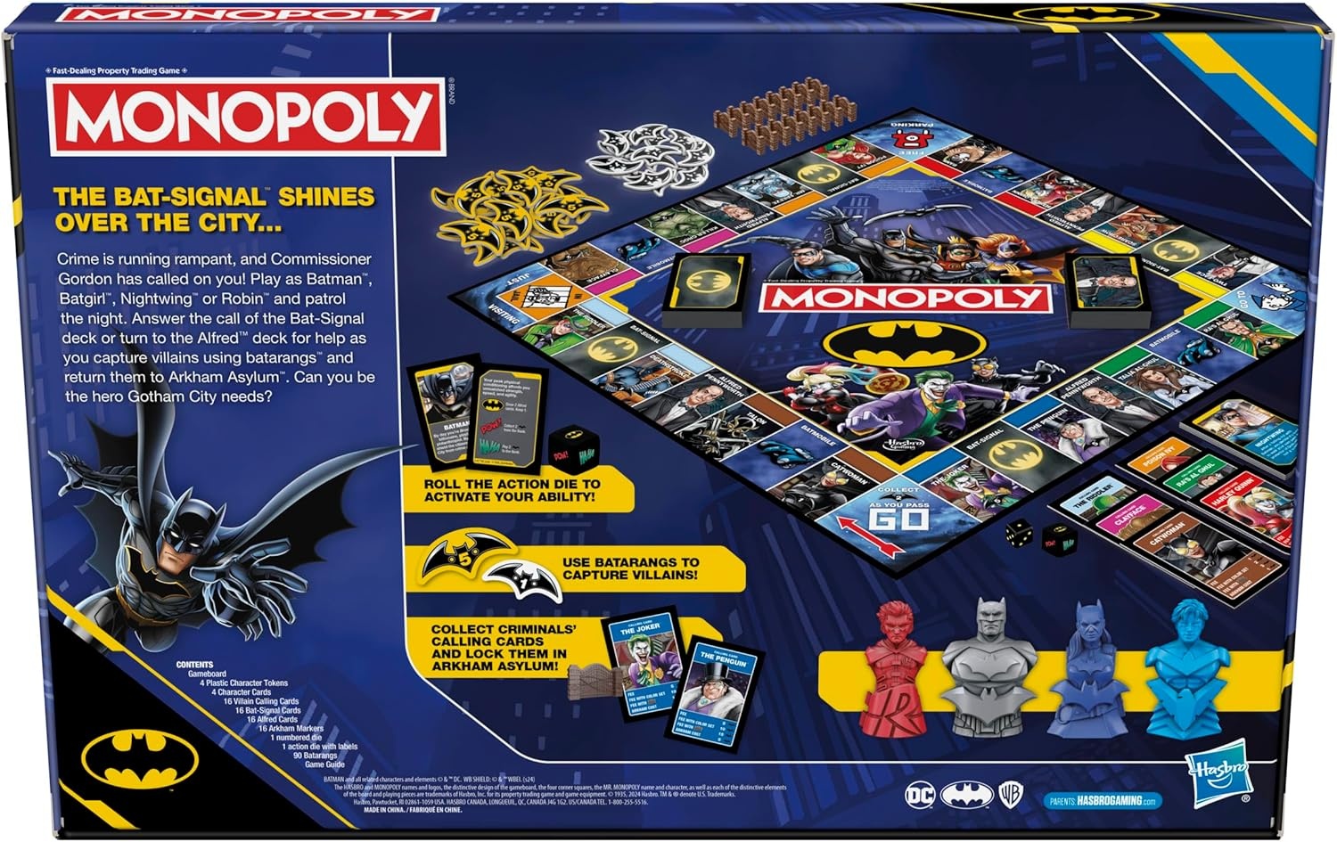 image:imageMonopoly Batman Edition Board Game Monopoly Game for Batman Fans Ages 8 and Up 2 to 4 Players Family Games Strategy Games for Kids and Adults Amazon Exclusive