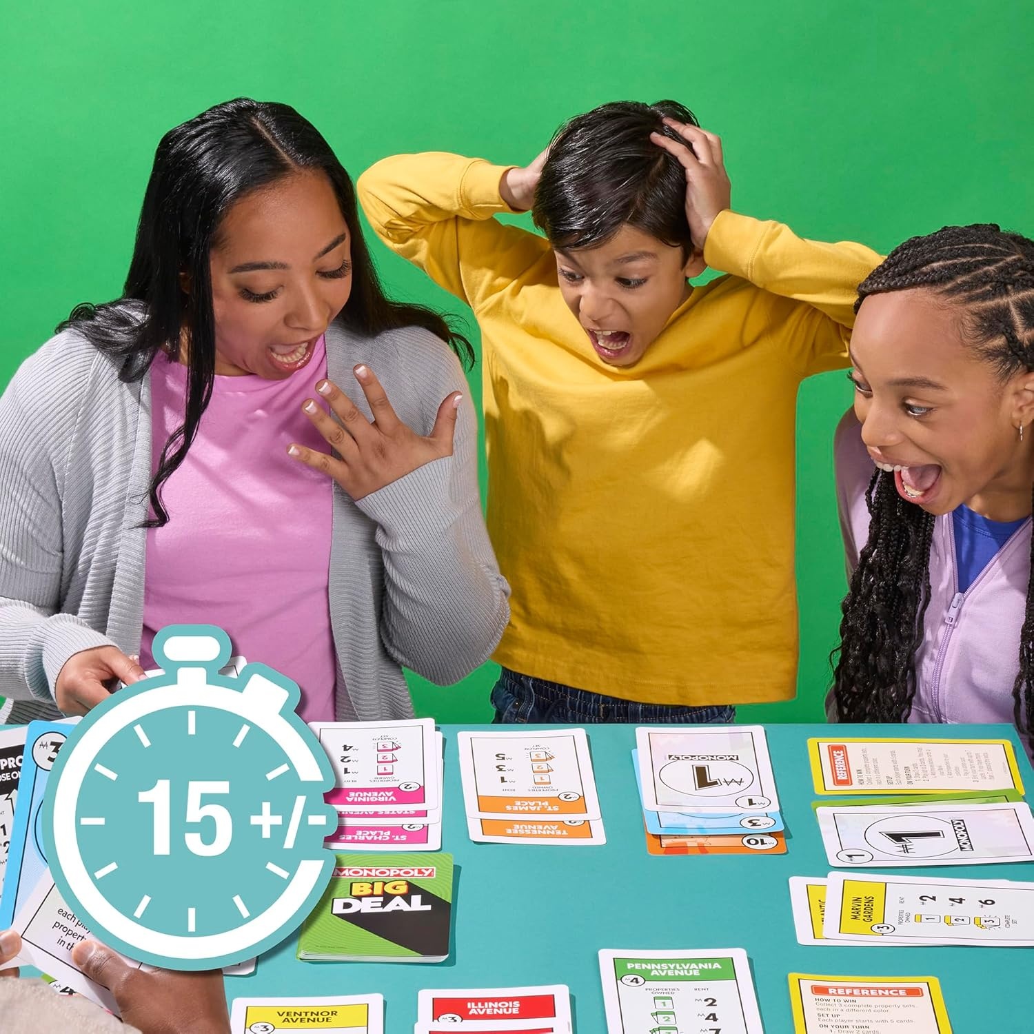 image:imageMonopoly Big Deal Card Game Oversized Giant Large Cards for Family Fun Ages 8 2 to 5 Players 15 Mins Travel Games for Kids and Adults