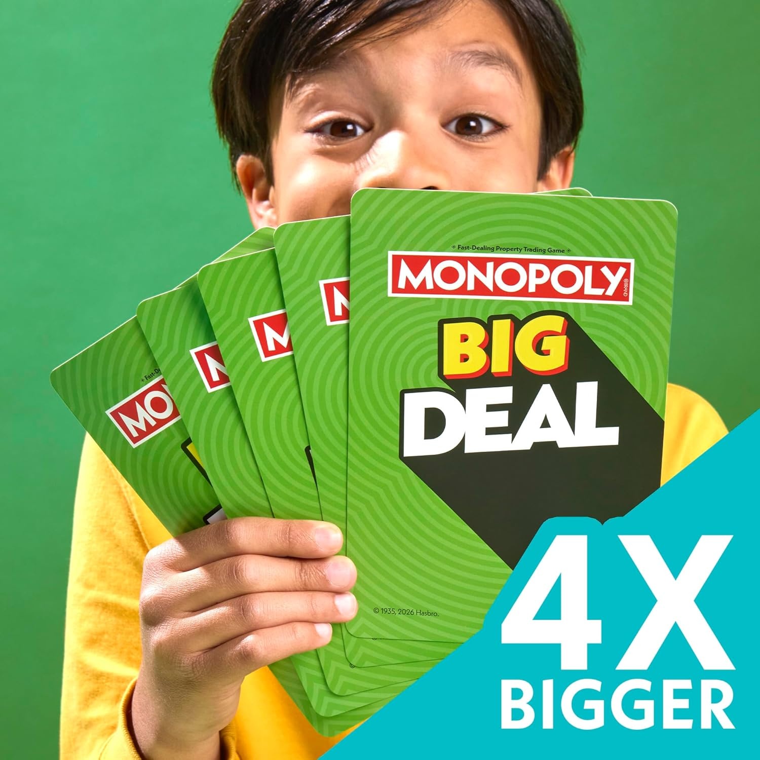 image:imageMonopoly Big Deal Card Game Oversized Giant Large Cards for Family Fun Ages 8 2 to 5 Players 15 Mins Travel Games for Kids and Adults