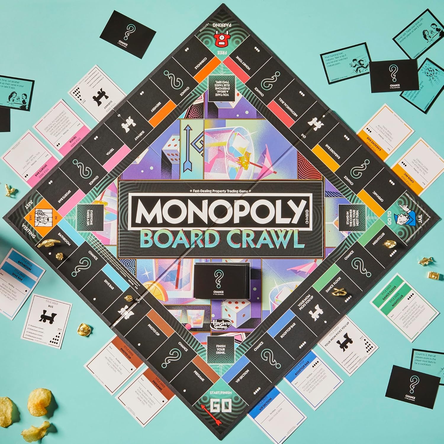 image:imageMonopoly Board Crawl Game Official Monopoly Drinking Game for Adults Only Ages 21 for 210 Players 30 Mins Hilarious Adult Party Games