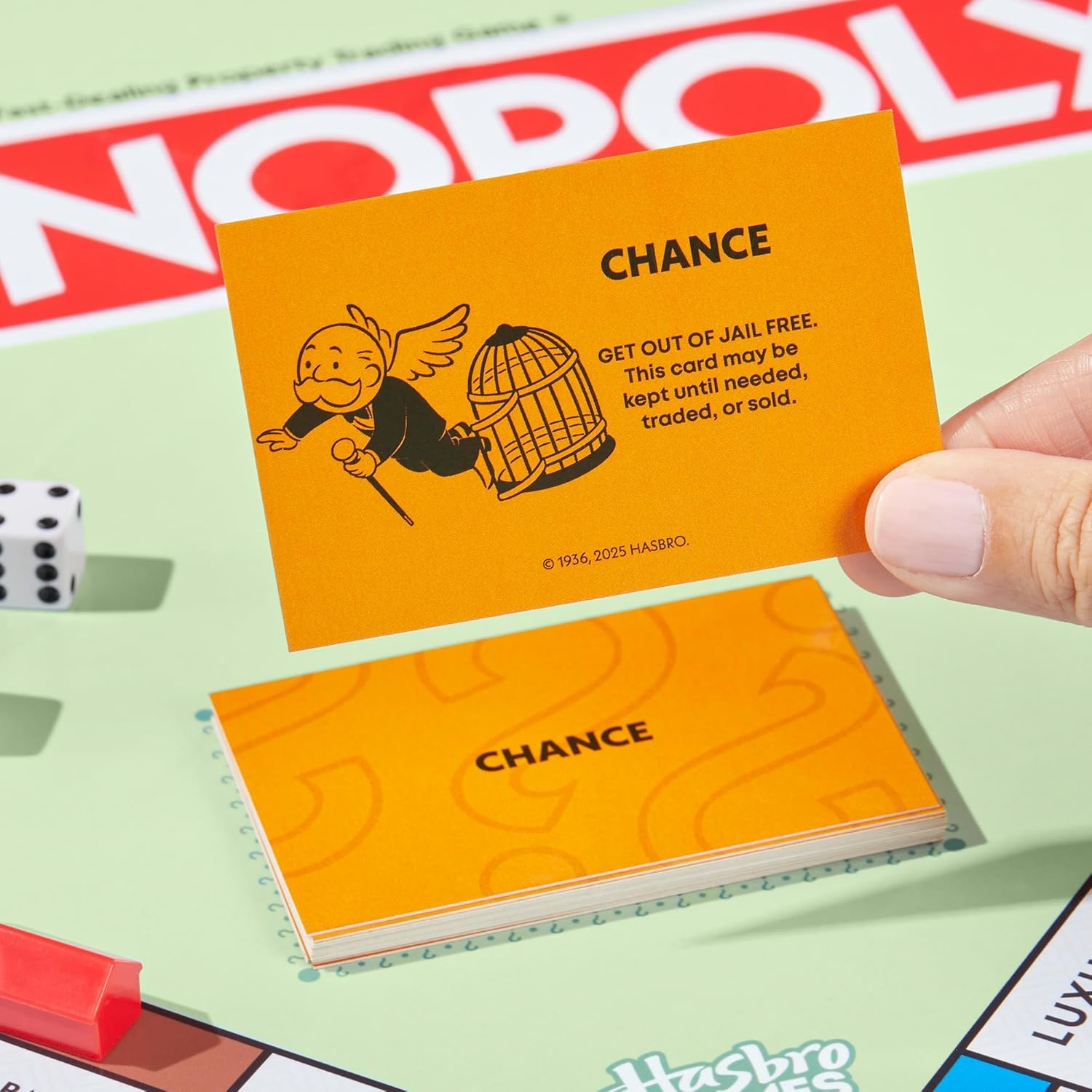 image:imageMonopoly Board Game Classic Game with Storage Tray and Larger Tokens Ages 8 2 to 6 Players Family Games for Kids and Adults Kids GiftsMonopoly
