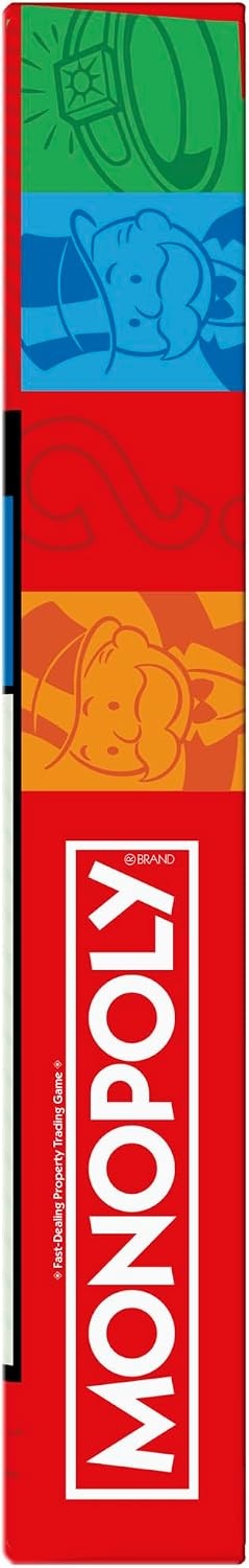 image:imageMonopoly Board Game Classic Game with Storage Tray and Larger Tokens Ages 8 2 to 6 Players Family Games for Kids and Adults Kids GiftsMonopoly