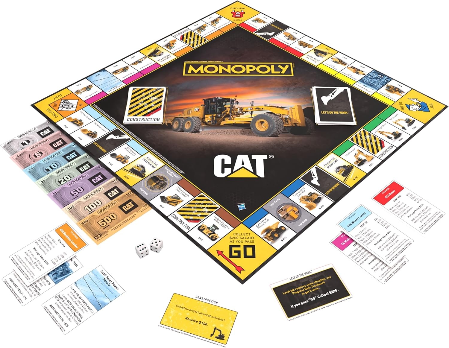 image:imageMonopoly Caterpillar Play as Hard Hat Tool Bag Work Boot amp More Officially Licensed and Collectible Monopoly Game Based On Caterpillar Company for 26 Players