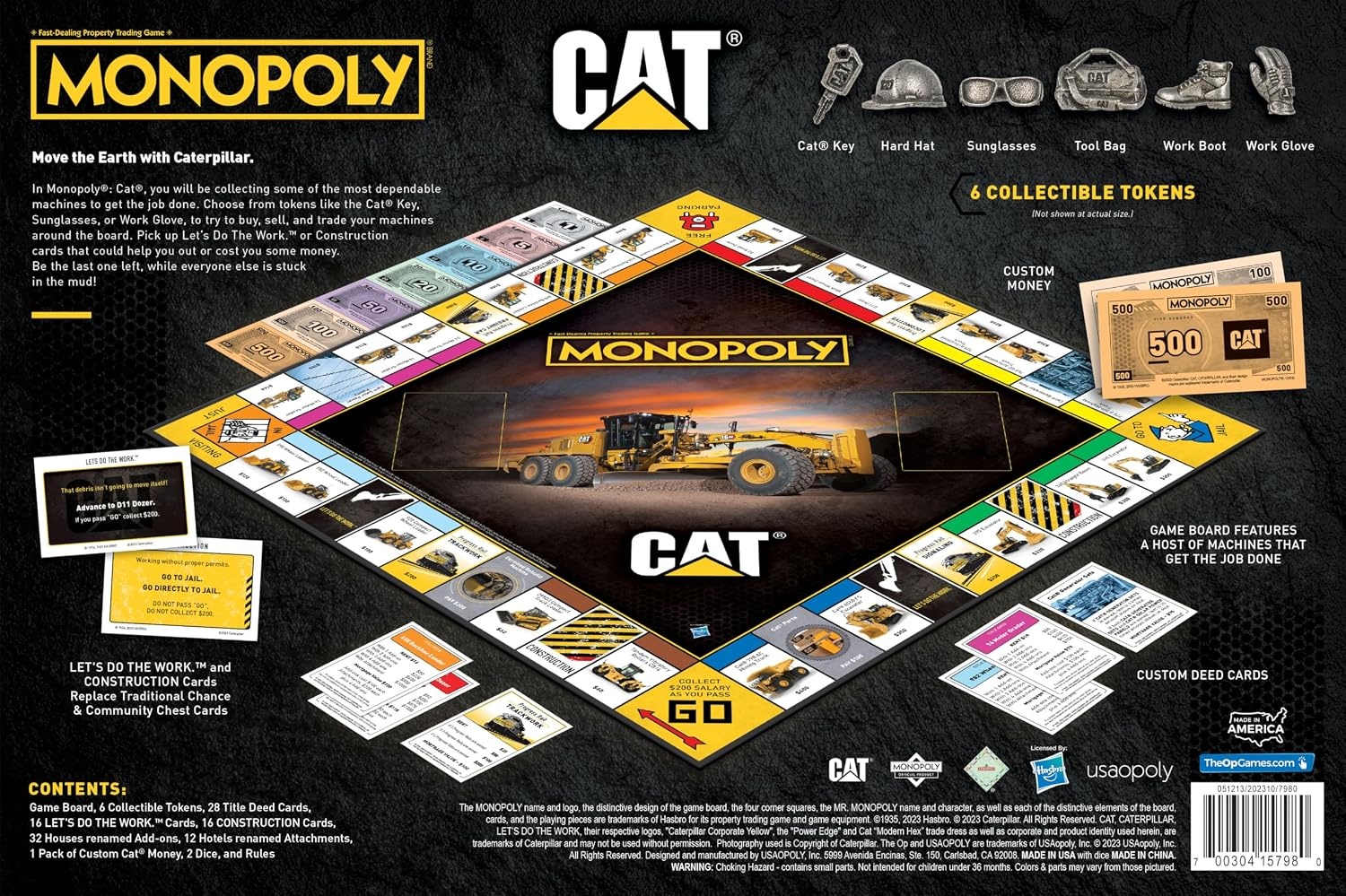 image:imageMonopoly Caterpillar Play as Hard Hat Tool Bag Work Boot amp More Officially Licensed and Collectible Monopoly Game Based On Caterpillar Company for 26 Players