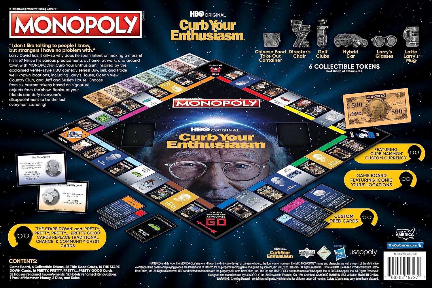 image:imageMonopoly Curb Your Enthusiasm Play as Larrys Glasses Golf Clubs Hybrid Car amp More Officially Licensed Collectible Game Based On Hit HBO Comedy Series