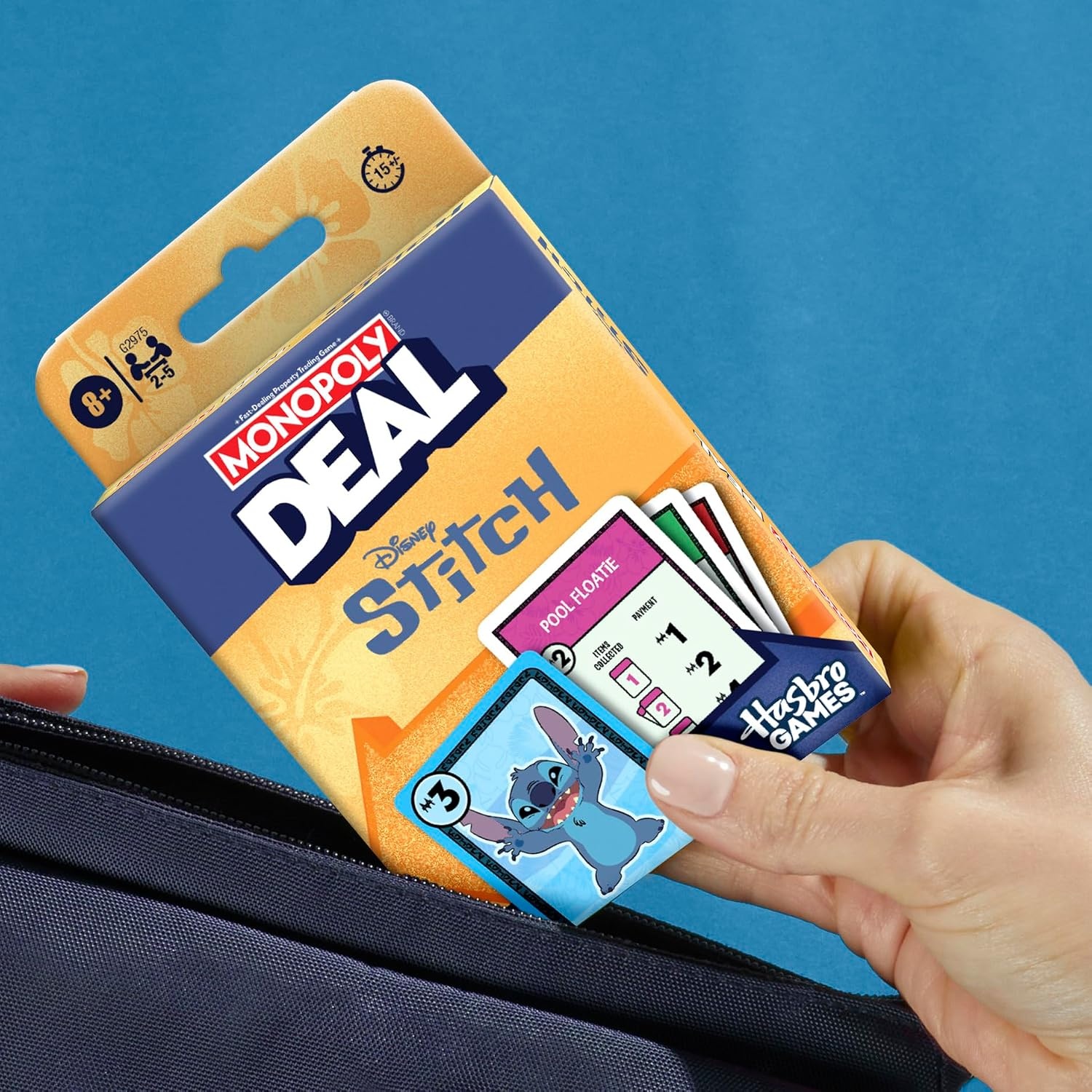 image:imageMonopoly Deal Disney Stitch Edition Card Game Based on Disneys Lilo amp Stitch Officially Licensed Disney Kids Games Ages 8 25 Players