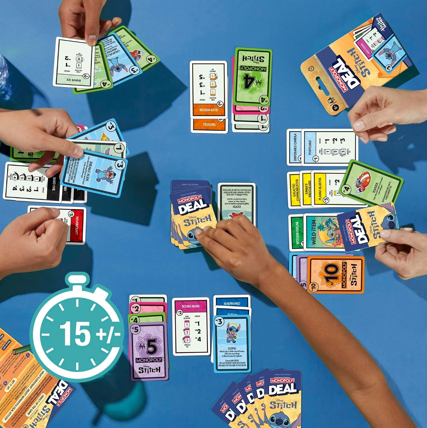 image:imageMonopoly Deal Disney Stitch Edition Card Game Based on Disneys Lilo amp Stitch Officially Licensed Disney Kids Games Ages 8 25 Players