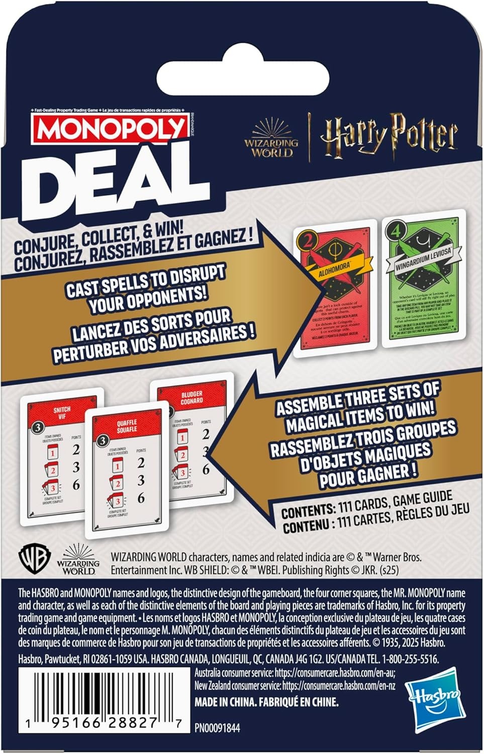 image:imageMonopoly Deal Harry Potter Card Game Family Games for Kids and Adults Ages 8 and Up 2 to 5 Players 15 mins Travel Size