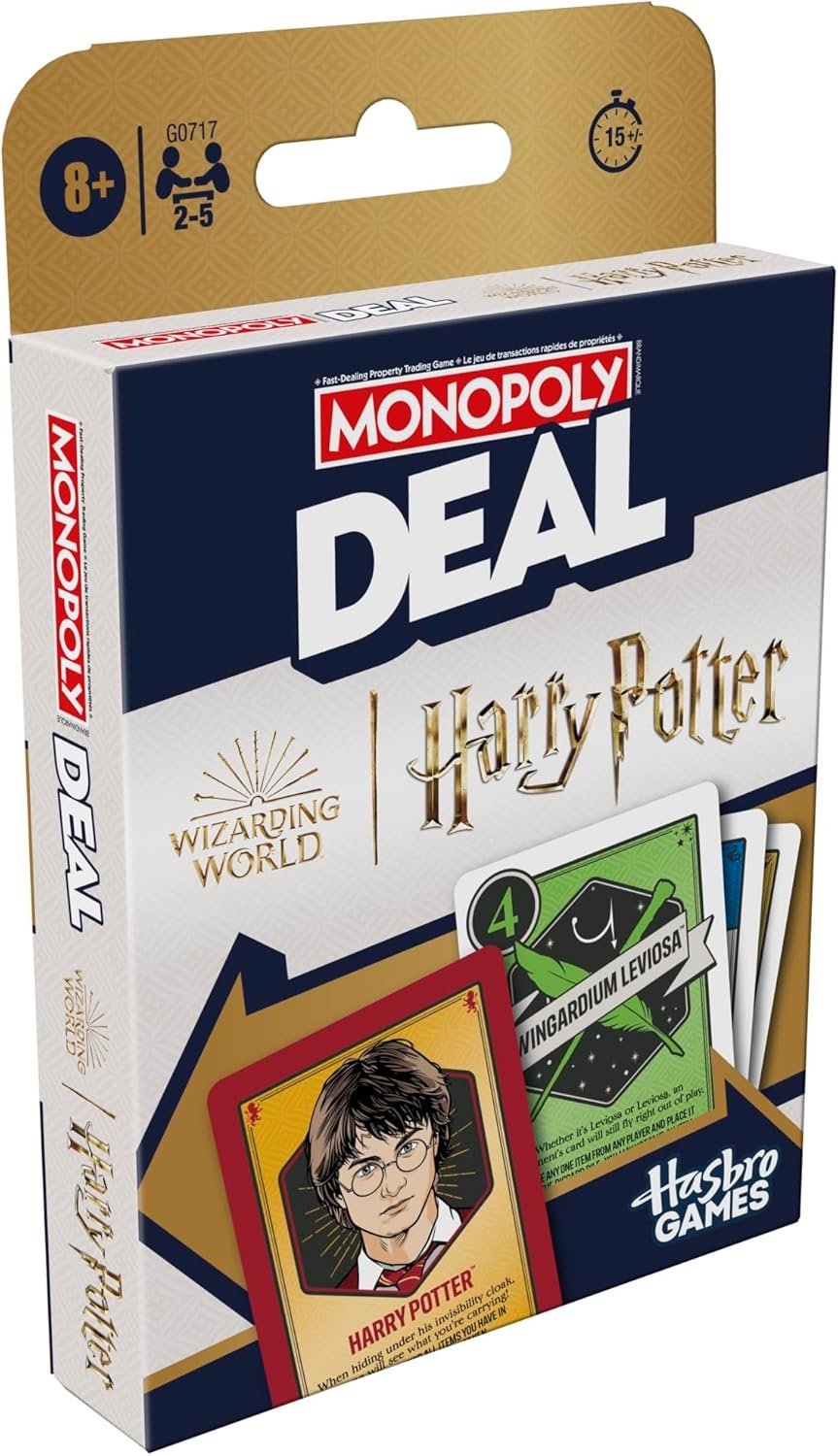 image:imageMonopoly Deal Harry Potter Card Game Family Games for Kids and Adults Ages 8 and Up 2 to 5 Players 15 mins Travel Size
