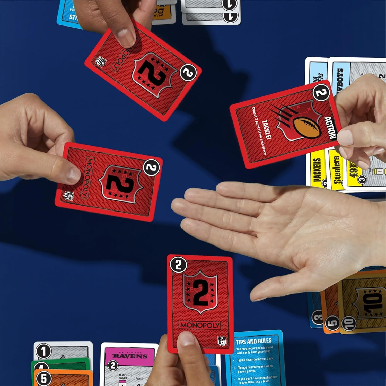 image:imageMonopoly Deal NFL Edition Game Officially Licensed NFL Card Game for Families and Kids Ages 8 25 Players 15 Mins Football Games