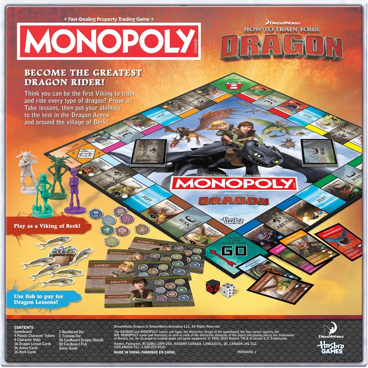 image:imageMonopoly DreamWorks How to Train Your Dragon Edition Board Game Ages 8 2 to 4 Players 45 Mins Fun Family Games for Kids Teens amp Adults Amazon Exclusive