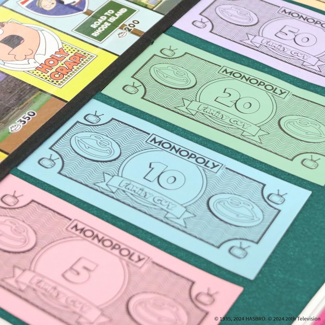 image:imageMonopoly Family Guy Board Game Featuring Banana Brian Giant Chicken Rupert and More Buy Sell Trade Quahogs Locations from McBurgertown to Wild West Ranch Officially Licensed Family Guy Game
