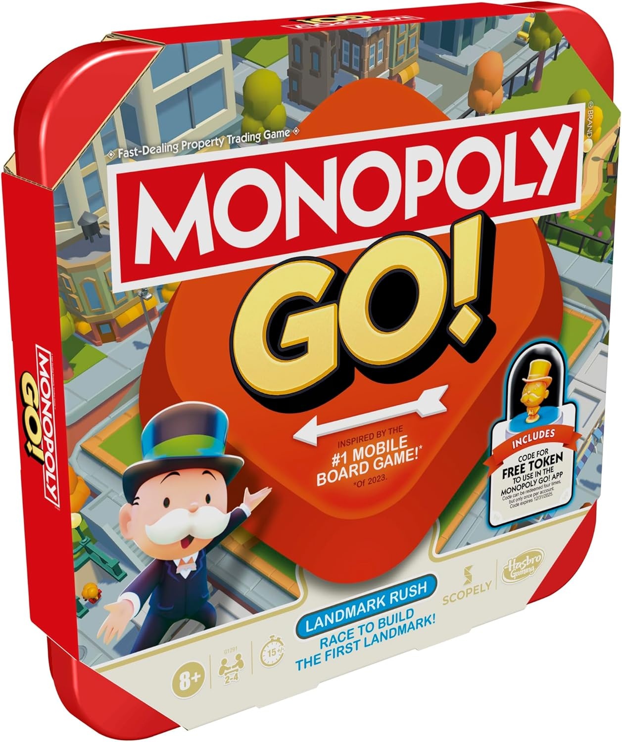 image:imageMonopoly GO Board Game Inspired by The Popular Mobile Board Game Ages 8 24 Players 15 Mins Family Games Travel Games for Kids and Adults