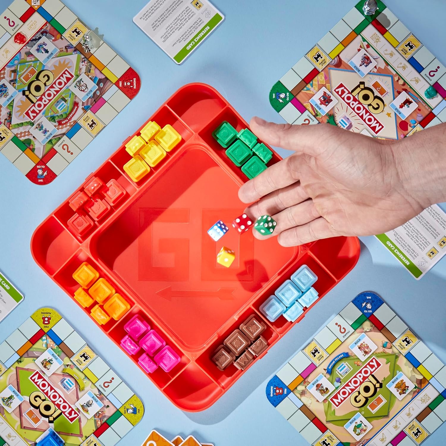 image:imageMonopoly GO Board Game Inspired by The Popular Mobile Board Game Ages 8 24 Players 15 Mins Family Games Travel Games for Kids and Adults