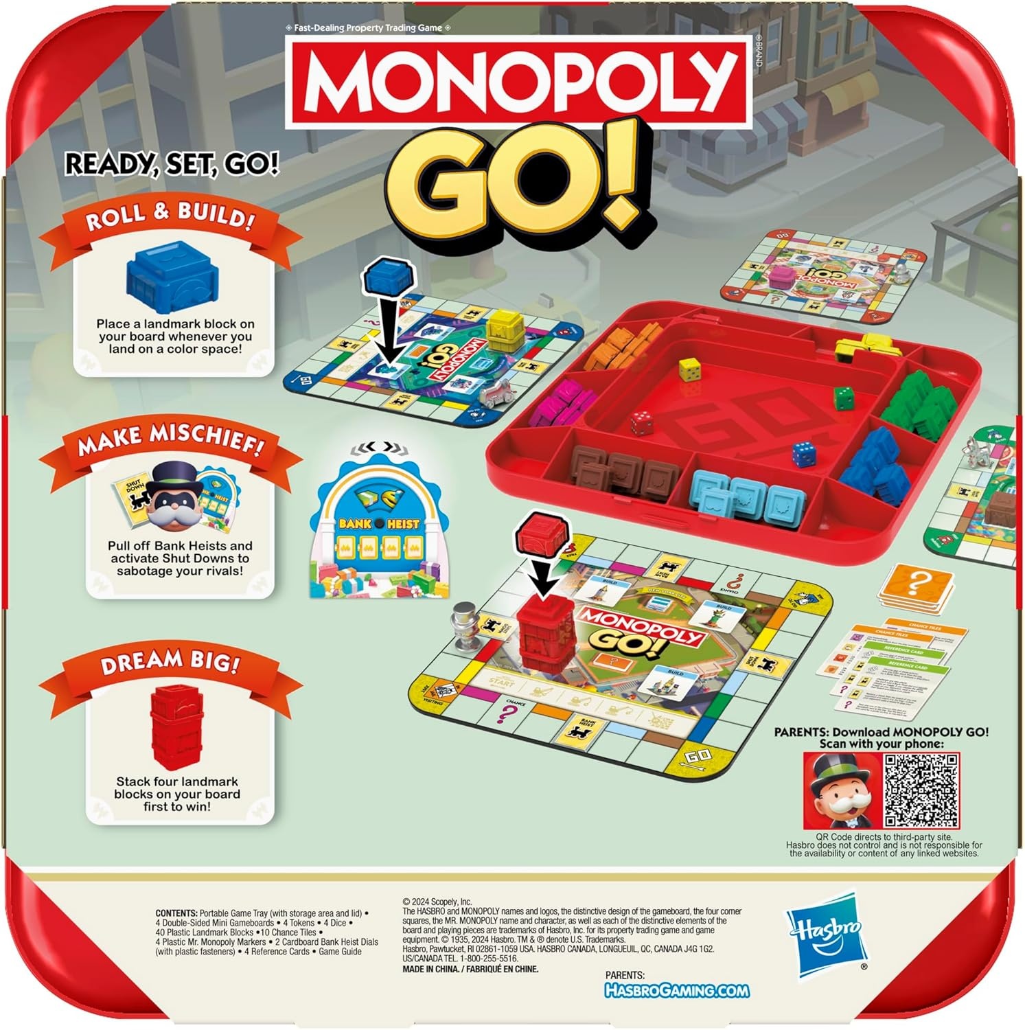 image:imageMonopoly GO Board Game Inspired by The Popular Mobile Board Game Ages 8 24 Players 15 Mins Family Games Travel Games for Kids and Adults
