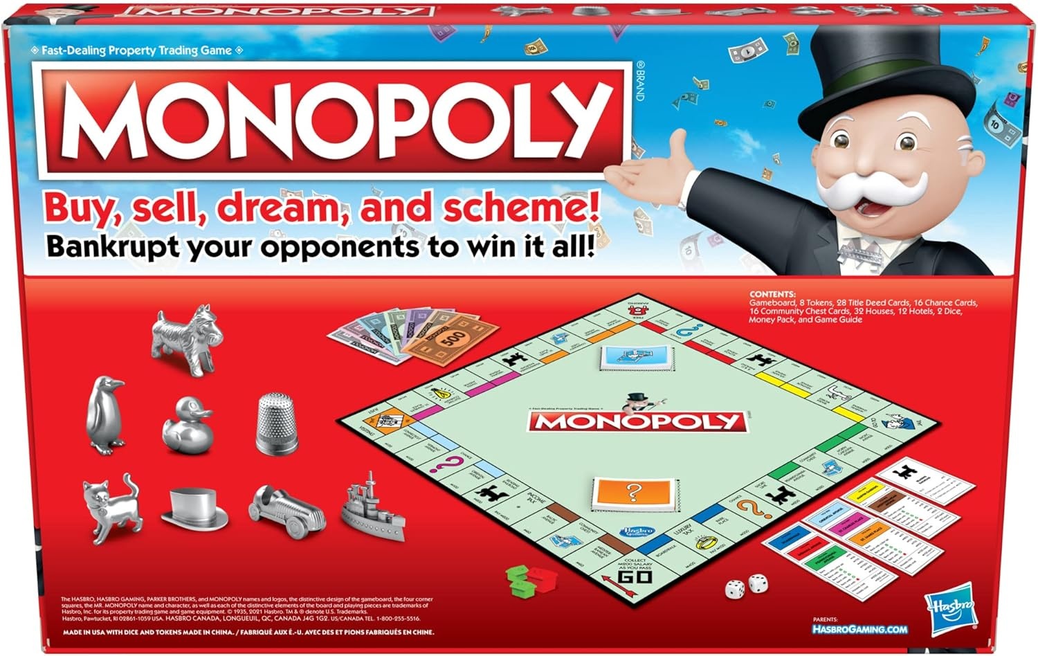 image:imageMonopoly Game Family Board Games for 2 to 6 Players amp Kids Ages 8 and Up Includes 8 Tokens Token Vote Edition1051 inches x 1575 inches x 01 inches