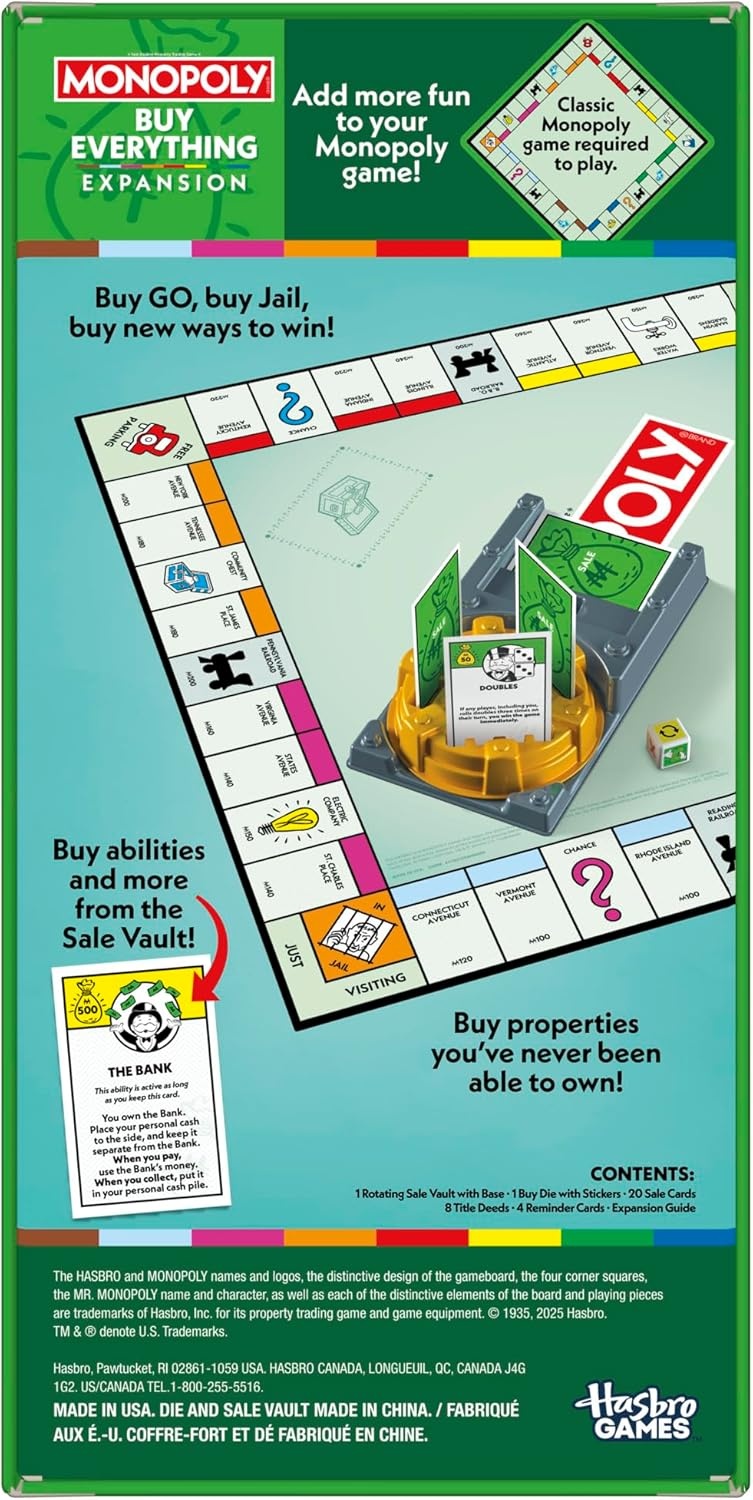 image:imageMonopoly Go to Jail Expansion Add More Fun to Classic Monopoly Game and Play Faster Ages 8 26 Players 40 Mins Family Board GamesBuy Everything Expansion