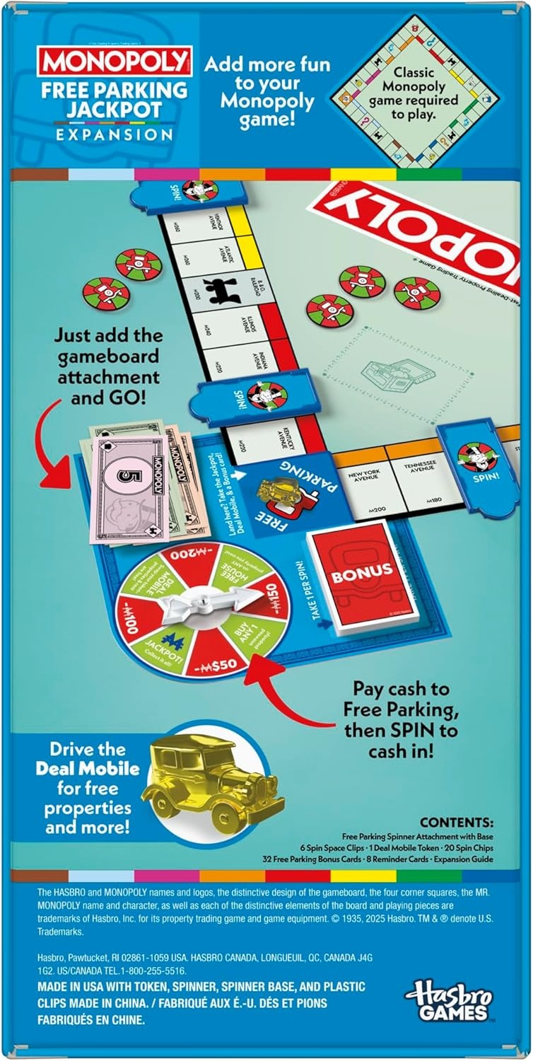 image:imageMonopoly Go to Jail Expansion Add More Fun to Classic Monopoly Game and Play Faster Ages 8 26 Players 40 Mins Family Board GamesFree Parking Expansion