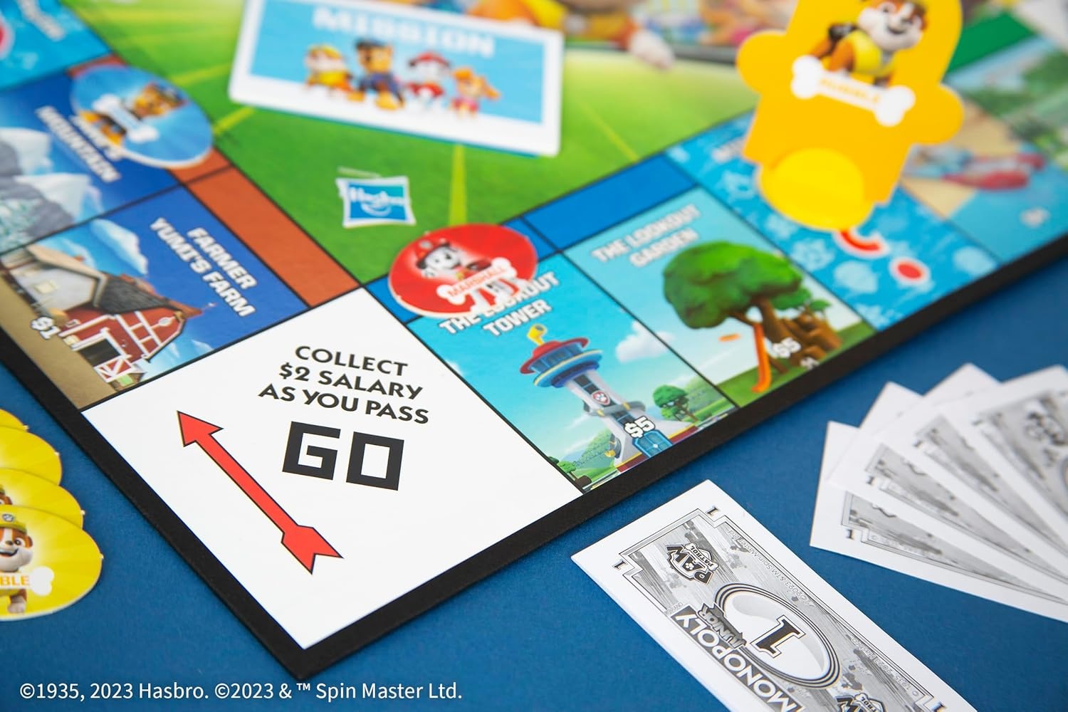 image:imageMonopoly JR PAW Patrol Board Game Featuring Chase Marshall Skye and Rubble Officially Licensed Nickelodeon PAW Patrol Game FamilyFriendly Childrens Monopoly Game Ages 5 amp Up