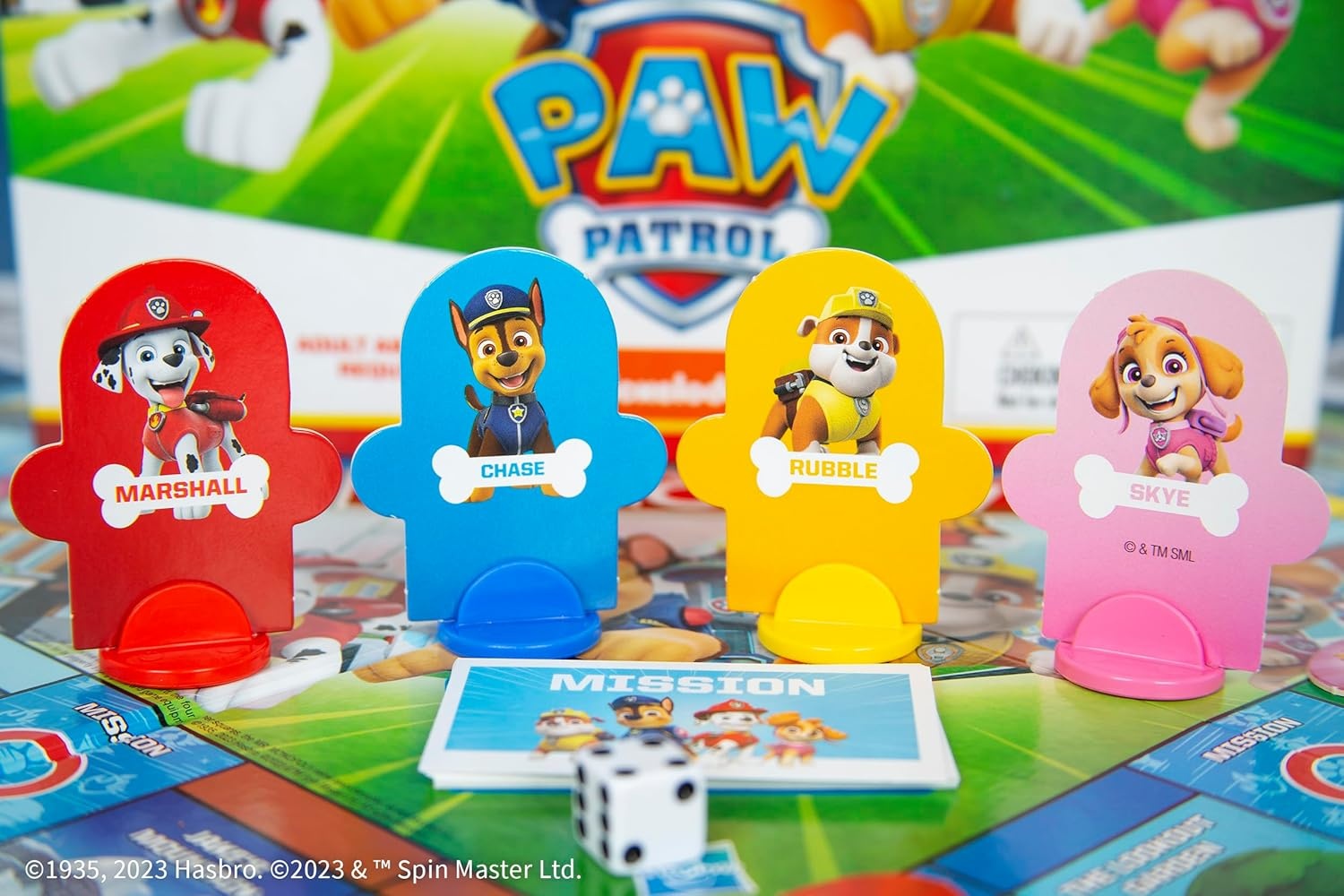 image:imageMonopoly JR PAW Patrol Board Game Featuring Chase Marshall Skye and Rubble Officially Licensed Nickelodeon PAW Patrol Game FamilyFriendly Childrens Monopoly Game Ages 5 amp Up