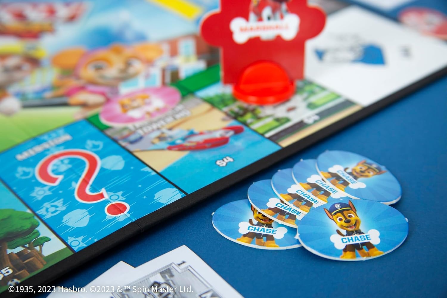 image:imageMonopoly JR PAW Patrol Board Game Featuring Chase Marshall Skye and Rubble Officially Licensed Nickelodeon PAW Patrol Game FamilyFriendly Childrens Monopoly Game Ages 5 amp Up