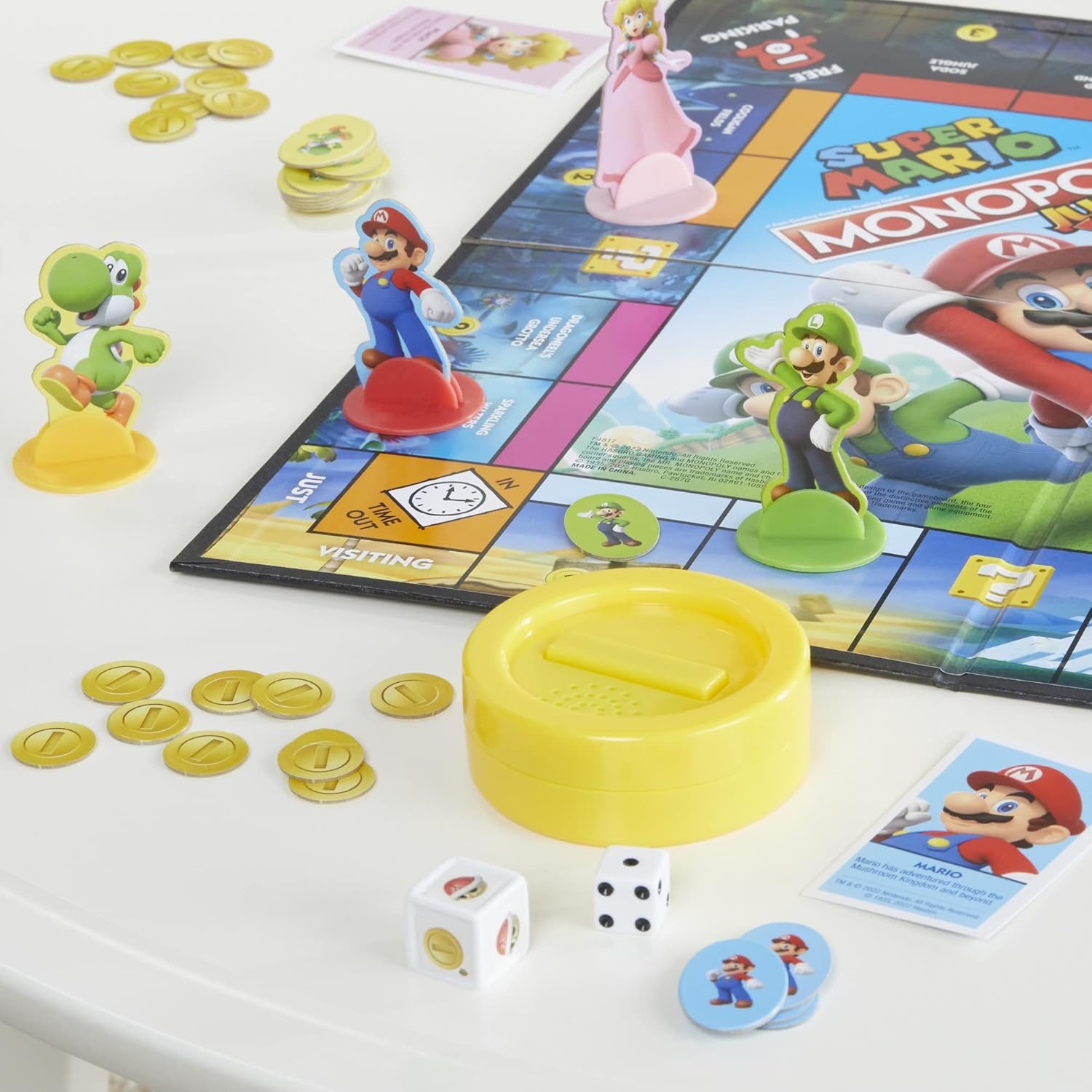 image:imageMonopoly Junior Super Mario Edition Board Game Fun Kids Ages 5 and Up Explore The Mushroom Kingdom as Mario Peach Yoshi or Luigi Amazon Exclusive