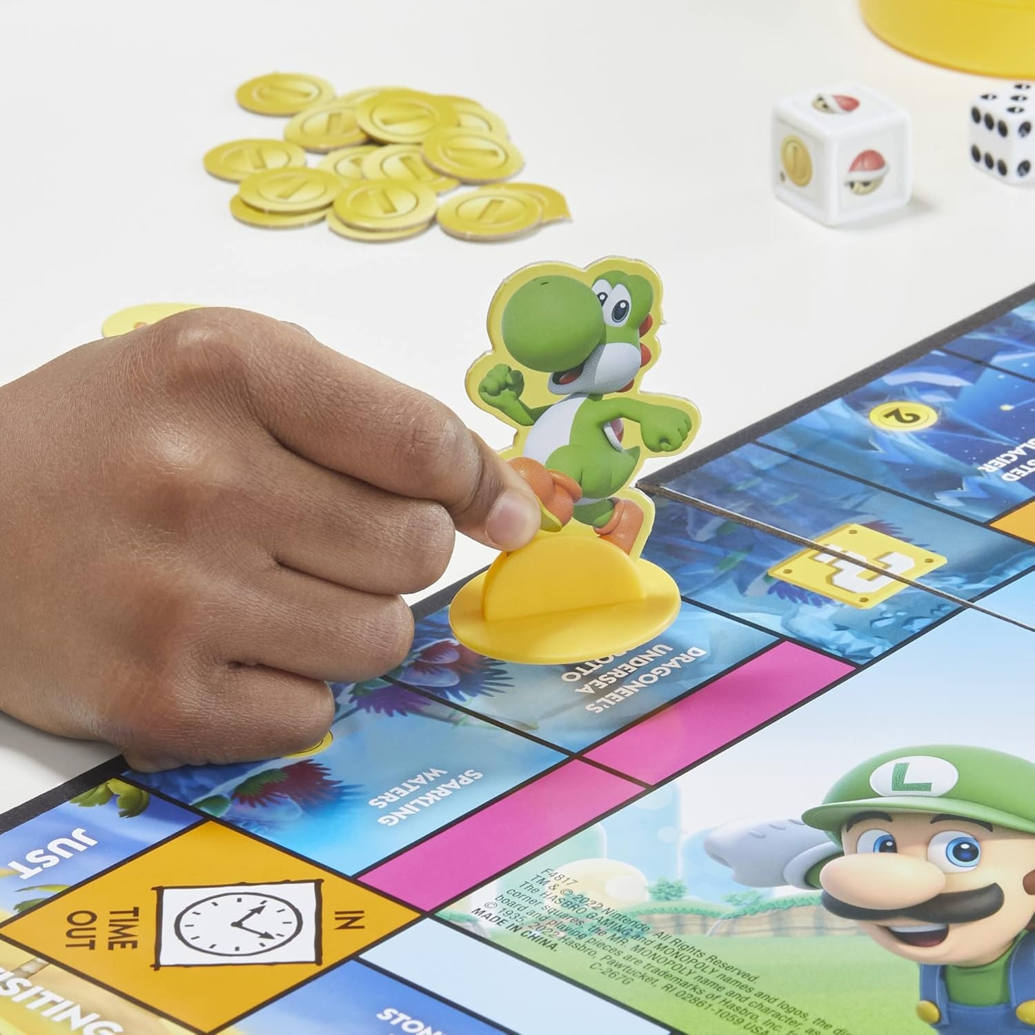 image:imageMonopoly Junior Super Mario Edition Board Game Fun Kids Ages 5 and Up Explore The Mushroom Kingdom as Mario Peach Yoshi or Luigi Amazon Exclusive