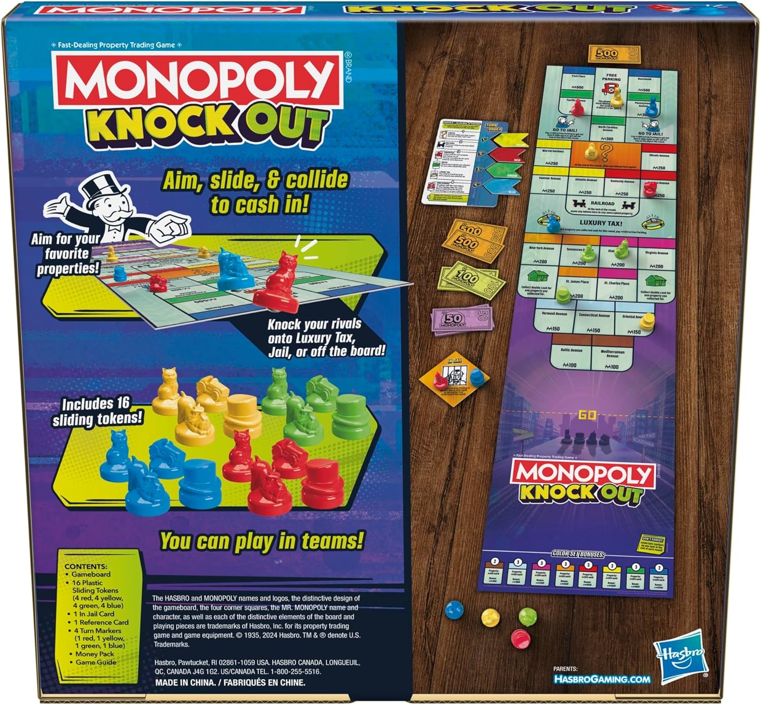 image:imageMonopoly Knockout Board Game 28 Players 20 Mins Average QuickPlaying Family Games for Kids Teens and Adults Ages 8