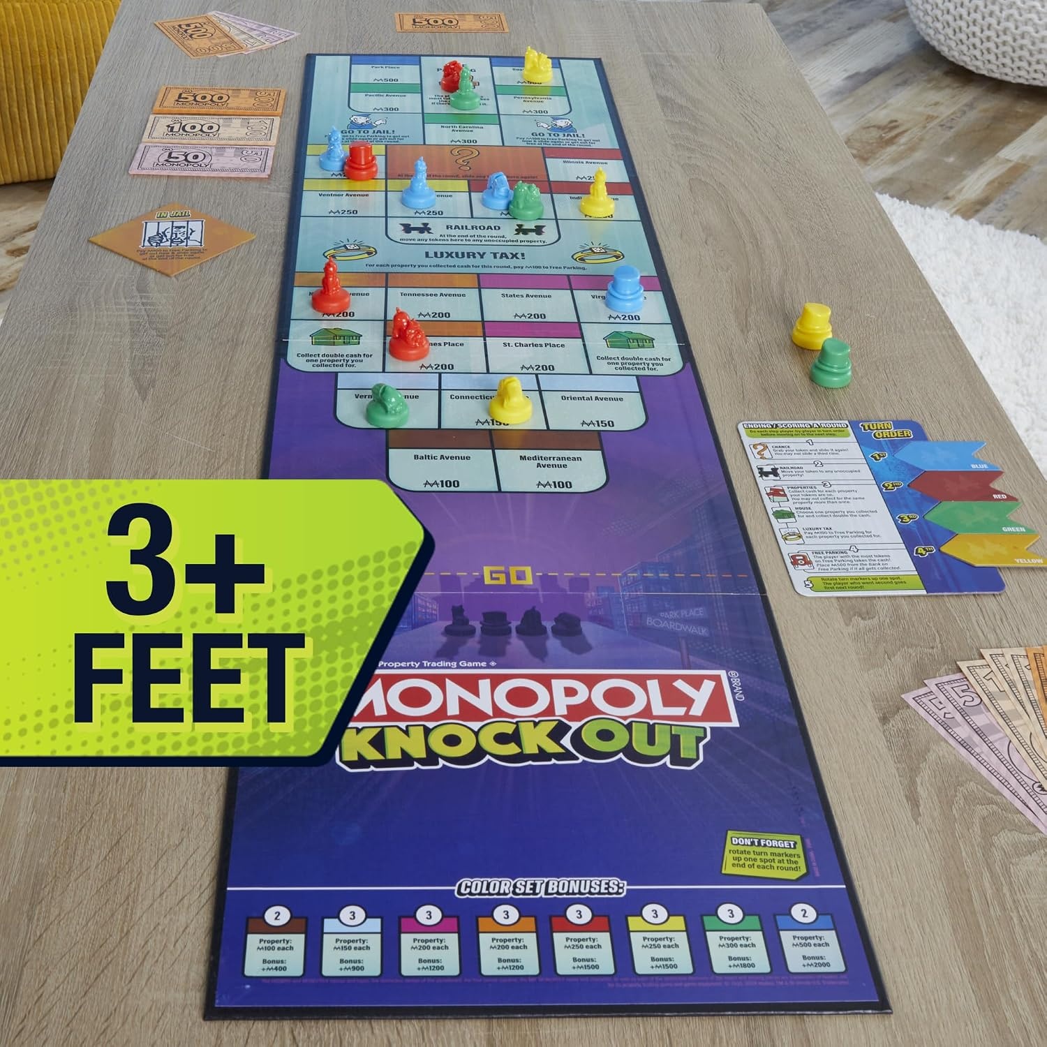 image:imageMonopoly Knockout Board Game 28 Players 20 Mins Average QuickPlaying Family Games for Kids Teens and Adults Ages 8