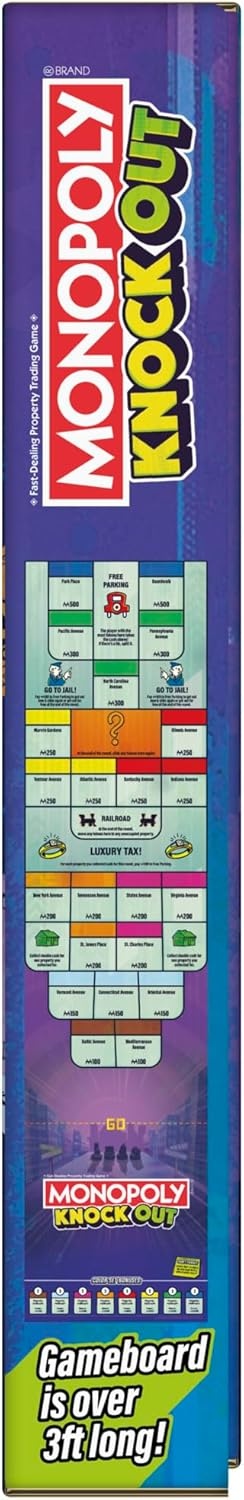 image:imageMonopoly Knockout Board Game 28 Players 20 Mins Average QuickPlaying Family Games for Kids Teens and Adults Ages 8