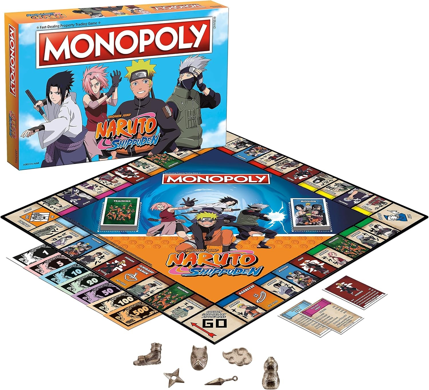 image:imageMonopoly Naruto Collectible Monopoly Game Featuring Japanese Manga Series Familiar Locations and Iconic Moments from The Anime Show 26 Players