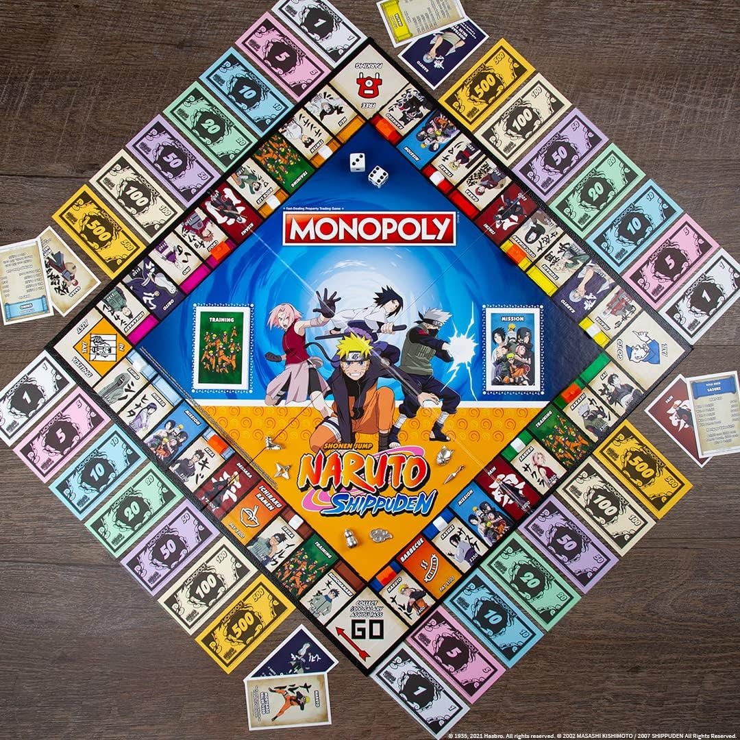 image:imageMonopoly Naruto Collectible Monopoly Game Featuring Japanese Manga Series Familiar Locations and Iconic Moments from The Anime Show 26 Players