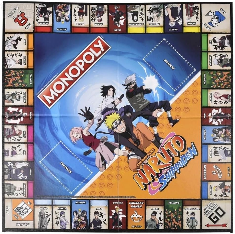 image:imageMonopoly Naruto Collectible Monopoly Game Featuring Japanese Manga Series Familiar Locations and Iconic Moments from The Anime Show 26 Players