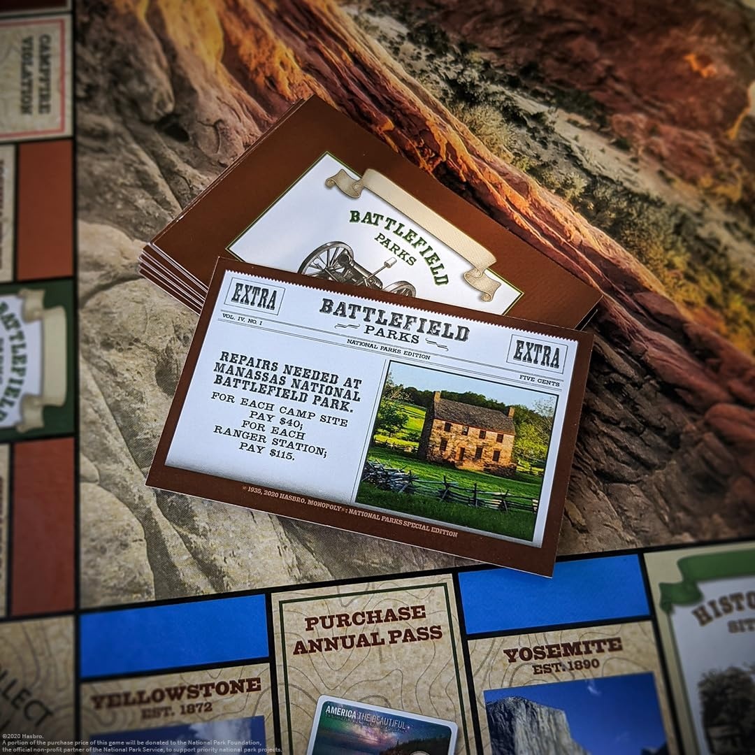 image:imageMonopoly National Parks 2020 Edition Featuring Over 60 National Parks from Across The United States Iconic Locations Such as Yellowstone Yosemite Grand Canyon and More Licensed Monopoly Game lawngameequipment