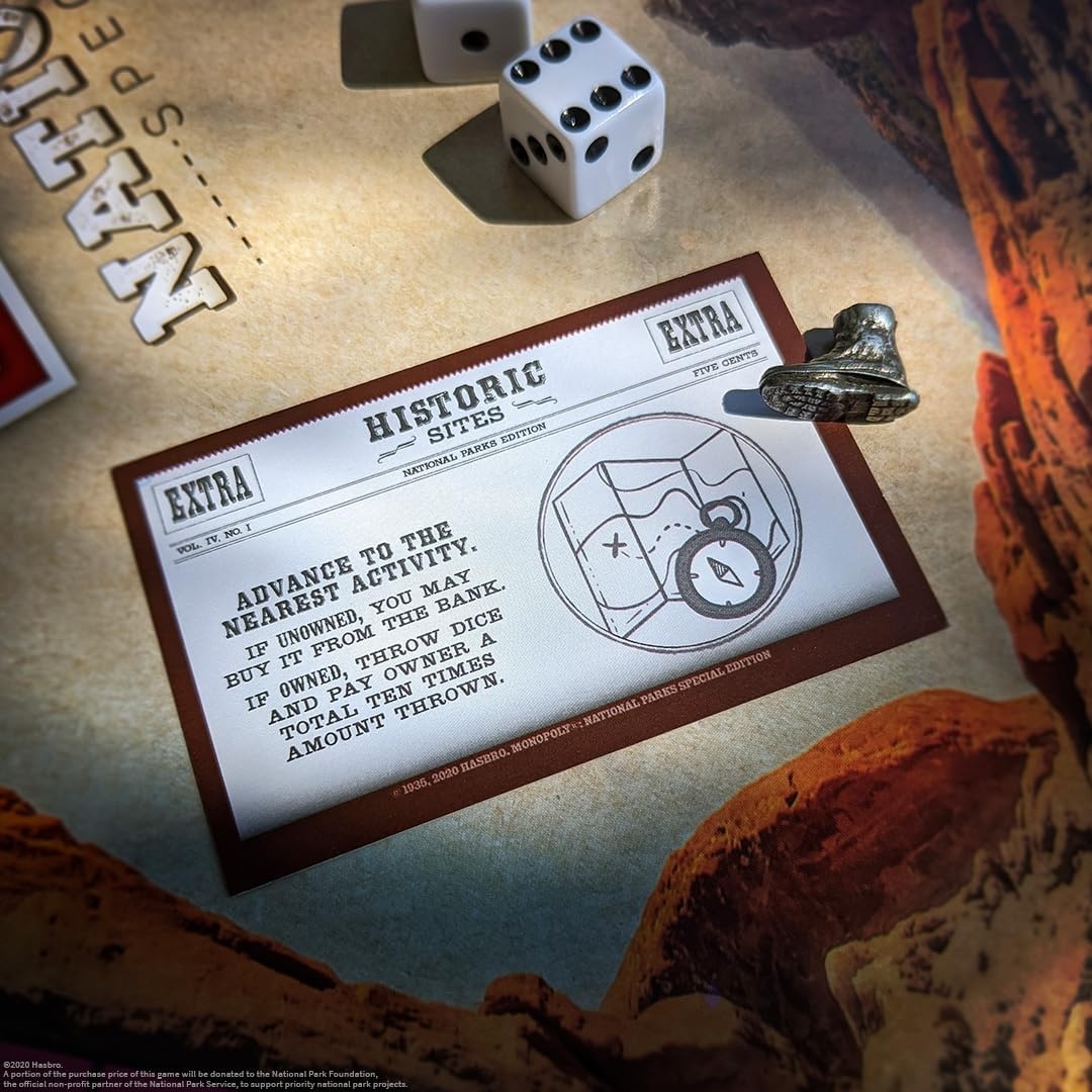 image:imageMonopoly National Parks 2020 Edition Featuring Over 60 National Parks from Across The United States Iconic Locations Such as Yellowstone Yosemite Grand Canyon and More Licensed Monopoly Game lawngameequipment
