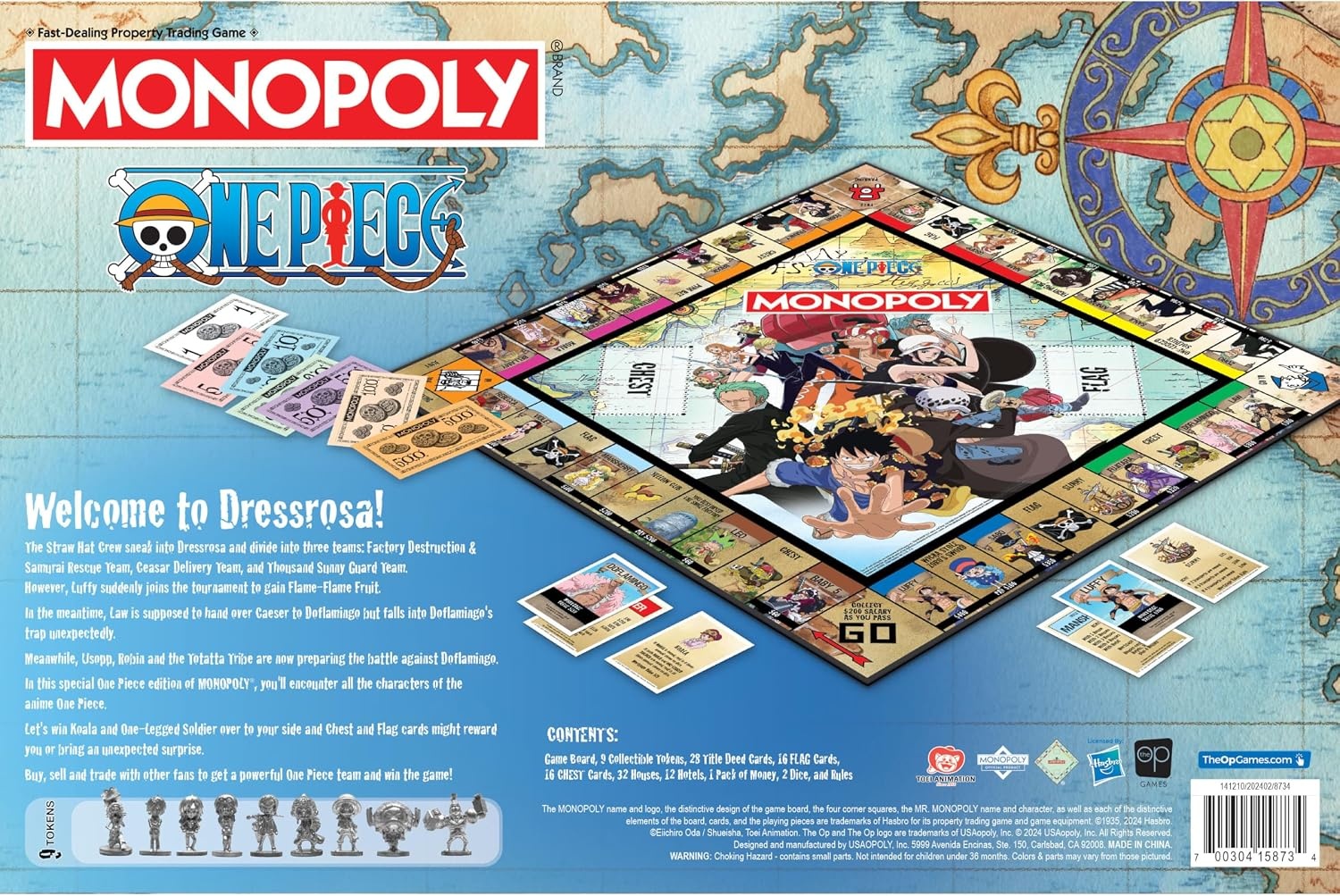 image:imageMonopoly One Piece Edition Board Game Buy Sell Trade with Popular Characters from the Manga amp Anime Series Featuring 9 Miniature Tokens Officially Licensed Merchandise and Collectible