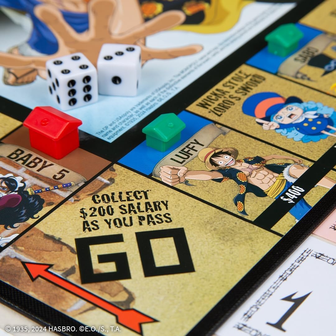 image:imageMonopoly One Piece Edition Board Game Buy Sell Trade with Popular Characters from the Manga amp Anime Series Featuring 9 Miniature Tokens Officially Licensed Merchandise and Collectible