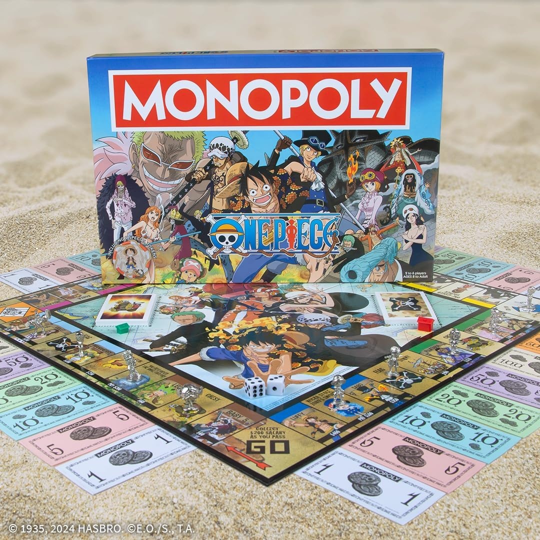 image:imageMonopoly One Piece Edition Board Game Buy Sell Trade with Popular Characters from the Manga amp Anime Series Featuring 9 Miniature Tokens Officially Licensed Merchandise and Collectible