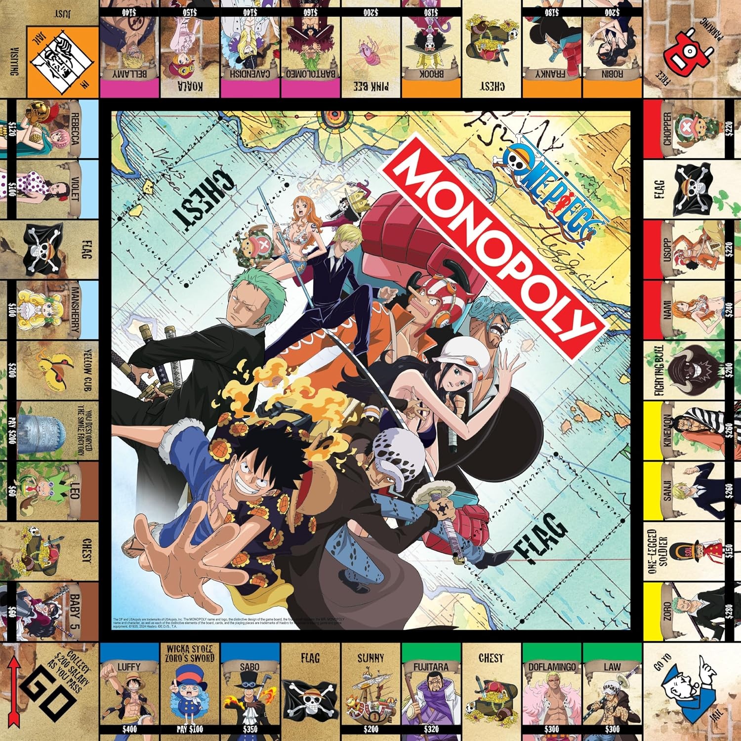 image:imageMonopoly One Piece Edition Board Game Buy Sell Trade with Popular Characters from the Manga amp Anime Series Featuring 9 Miniature Tokens Officially Licensed Merchandise and Collectible