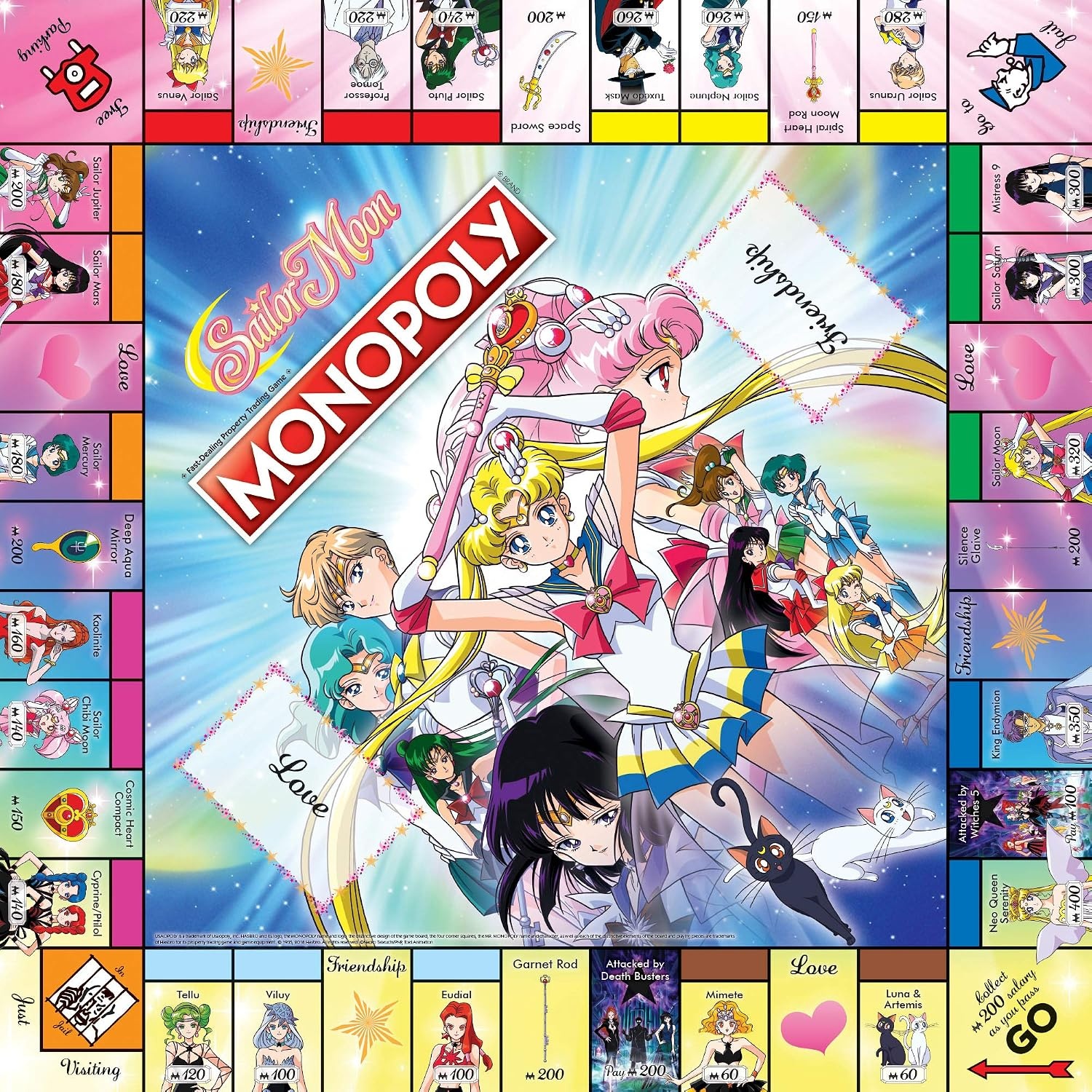 image:imageMonopoly Sailor Moon Board Game Based on The Popular Anime TV Show Custom Tokens Money and Game Board Officially Licensed Merchandise