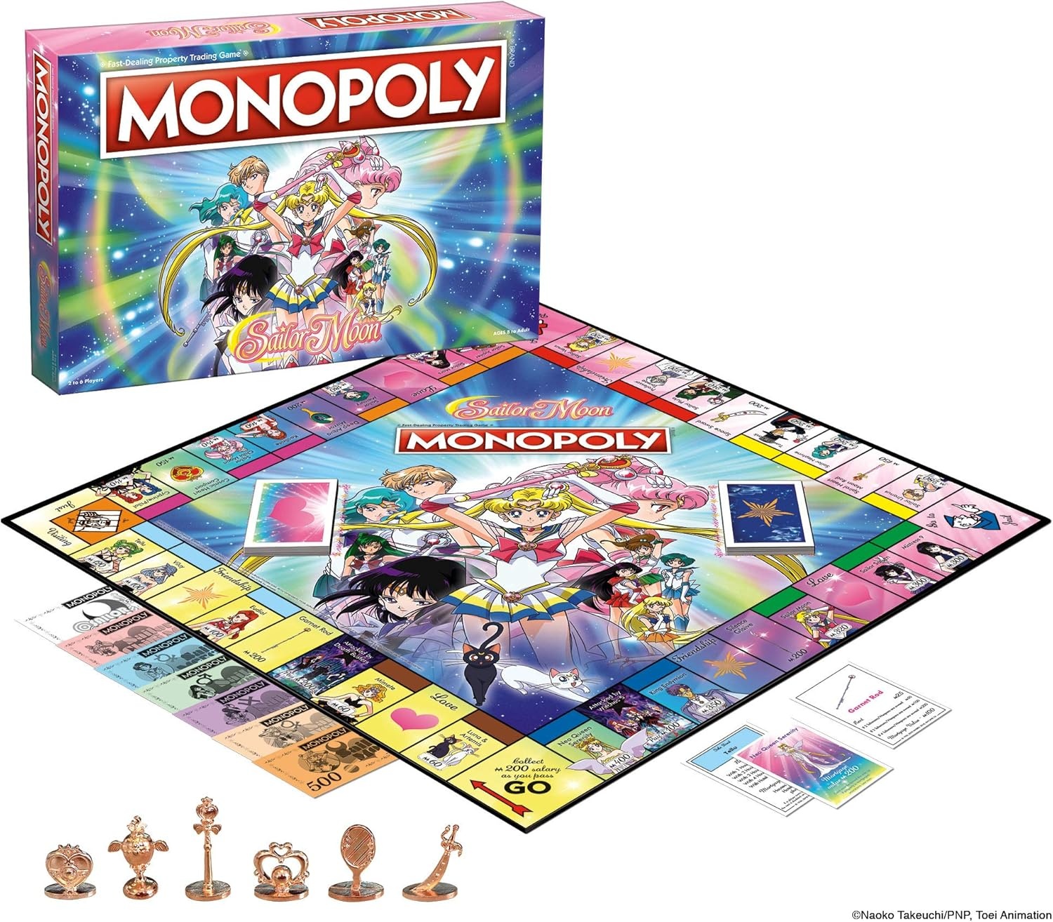 image:imageMonopoly Sailor Moon Board Game Based on The Popular Anime TV Show Custom Tokens Money and Game Board Officially Licensed Merchandise