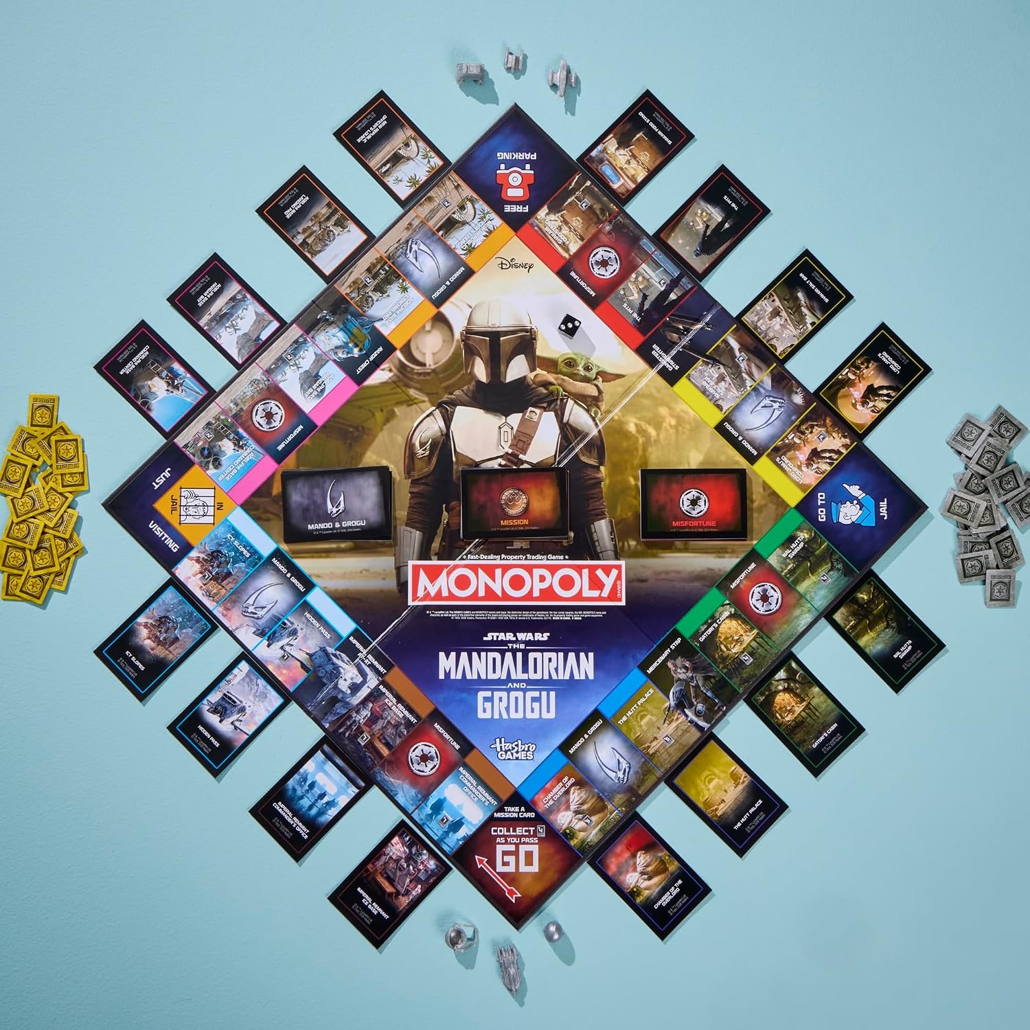 image:imageMonopoly Star Wars The Mandalorian and Grogu Edition Board Game Inspired by the Film Family Games for Kids and Adults 26 Players Ages 8