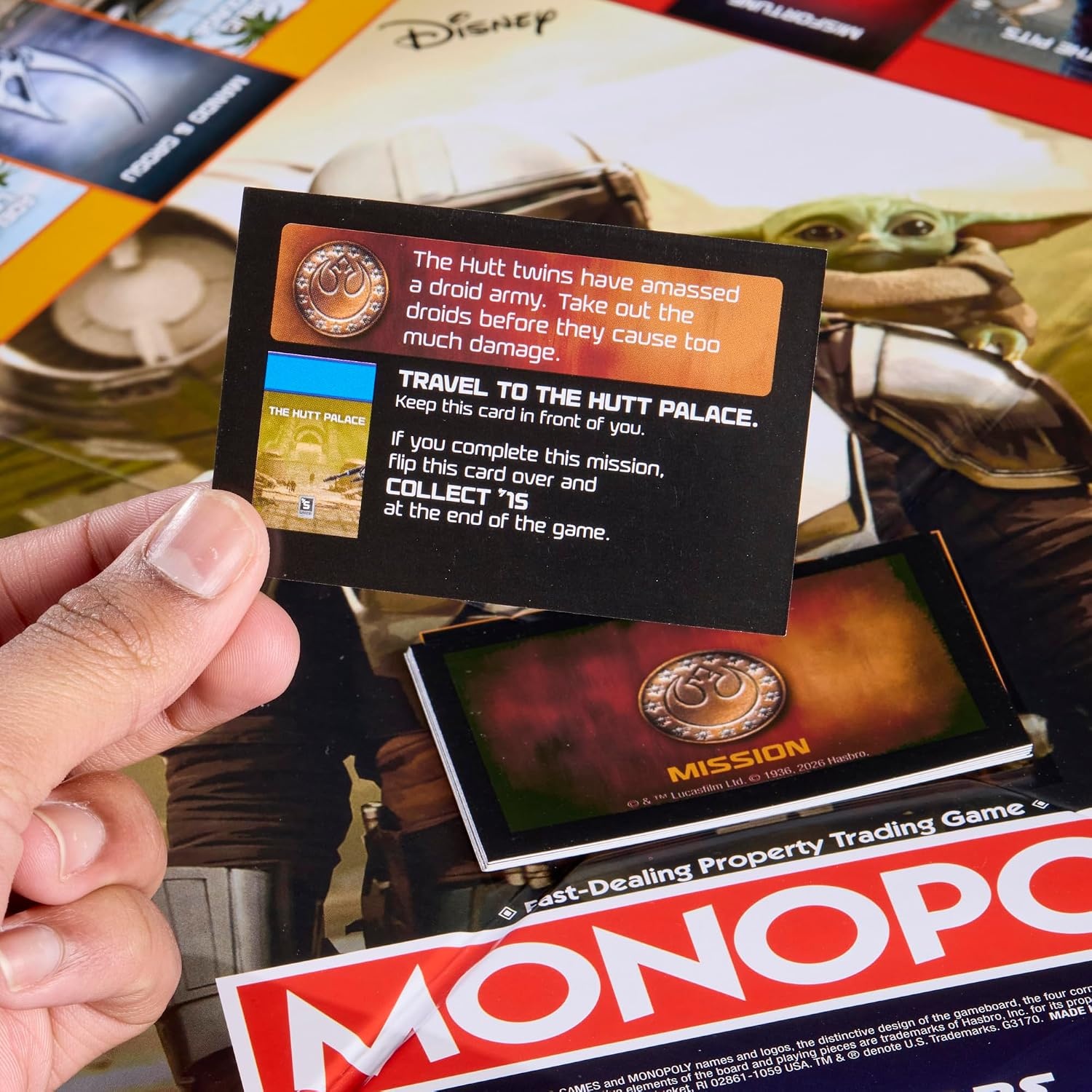 image:imageMonopoly Star Wars The Mandalorian and Grogu Edition Board Game Inspired by the Film Family Games for Kids and Adults 26 Players Ages 8