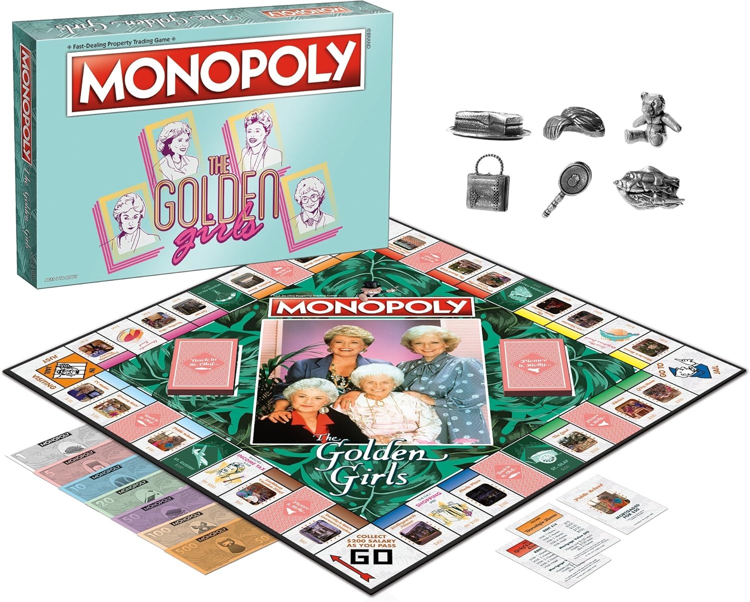 image:imageMonopoly The Golden Girls Board Game Buy Sell Trade FanFavorite Locations Classic Monopoly Game Featuring Golden Girls TV Show Theme OfficiallyLicensed Golden Girls Merchandise