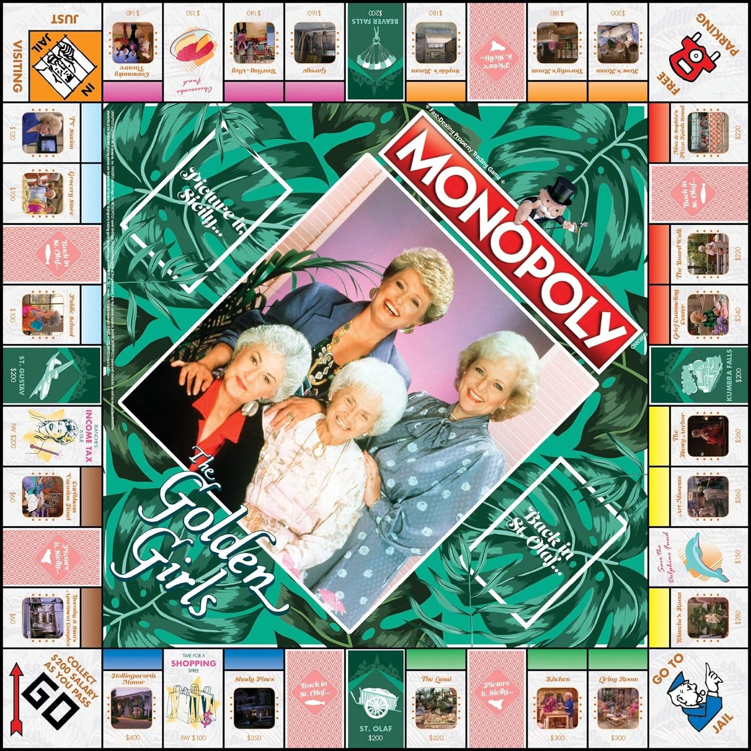 image:imageMonopoly The Golden Girls Board Game Buy Sell Trade FanFavorite Locations Classic Monopoly Game Featuring Golden Girls TV Show Theme OfficiallyLicensed Golden Girls Merchandise